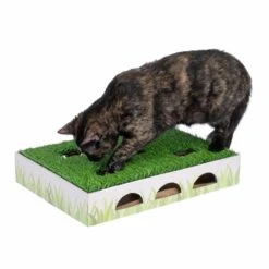 TIAKI Hunting Box With Grass Patch Cat Toy 40 X 28 X 7 Cm (L X W X H) -Zoo Plus 1 dsc7191 5