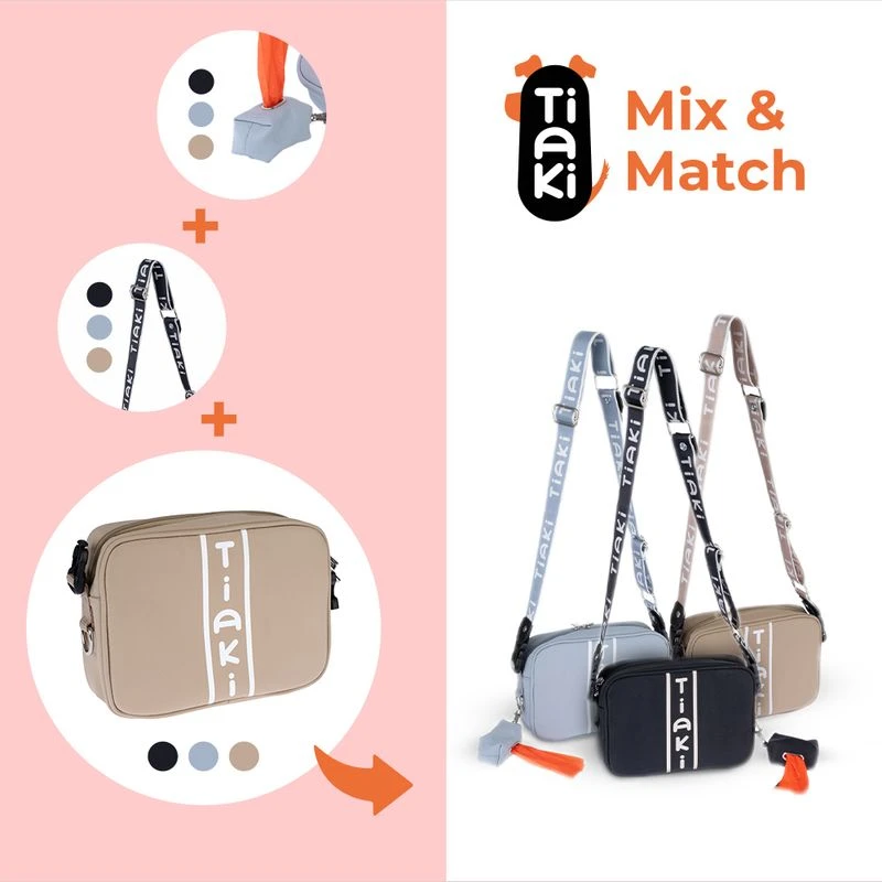 TIAKI Mix & Match Snack Bag Strap: Black 1 TIAKI Mix & Match Snack Bag Strap: Black