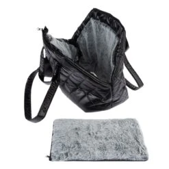 TIAKI Deluxe Shoulder Bag Fuzz L 48 X W 20.5 X H 31cm -Zoo Plus 295099 deluxe umhaengetasche fuzz fg 4437 8