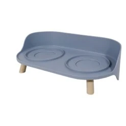 TIAKI Ceramic Bowl Duo 2 X 450 Ml, Diameter 12.5 Cm -Zoo Plus 302496 tiaki keramiknapf duo grau hs 05 8