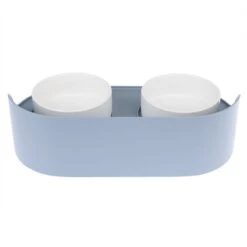 TIAKI Ceramic Bowl Duo 2 X 450 Ml, Diameter 12.5 Cm -Zoo Plus 302496 tiaki napf duo grau fg 6148 6