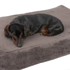 TIAKI Orthopaedic Dog Mattress Outdoor Replacement Cover Plush, Grey -Zoo Plus 319396 ersatzbezug matratze outdoor fg 2377 8