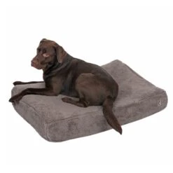 TIAKI Orthopaedic Dog Mattress Outdoor Replacement Cover Plush, Grey -Zoo Plus 319396 ersatzbezug matratze outdoor fg 2381 6