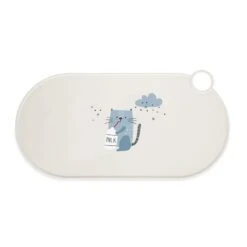 TIAKI Silicone Bowl Mat Milky Kitty L 50 X W 25 Cm
