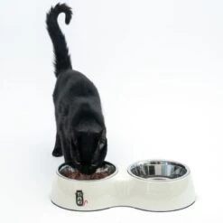 TIAKI Melamine Double Bowl 2 X 800ml, Each Diameter 16cm -Zoo Plus 327706 cat fg 0607 3