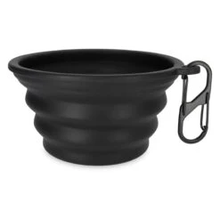 TIAKI Black Silicone Travel Bowl 500ml -Zoo Plus 329008 tiaki silikon reisenapf schwarz 500ml hs 06 5 1
