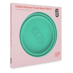 TIAKI Turquoise Silicone Travel Bowl 500ml -Zoo Plus 329010 pla tiaki silicone travel bowl 500 turquoise 02 5