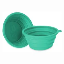 TIAKI Turquoise Silicone Travel Bowl 500ml -Zoo Plus 329010 tiaki silicone travel bowl 500 turquoise 05 6