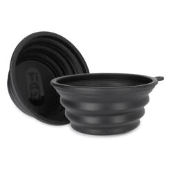 TIAKI Black Silicone Travel Bowl 500ml -Zoo Plus 329496 tiaki silikon reisenapf schwarz 750ml hs 06 0 1
