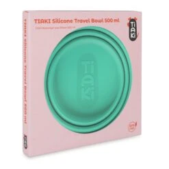 TIAKI Turquoise Silicone Travel Bowl 500ml -Zoo Plus 329497 pla tiaki silicone travel bowl 500 turquoise 02 9