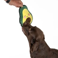 TIAKI Happy Avocado Tough Dog Toy 24 X 18 X 6.5cm (L X W X H) -Zoo Plus 359300 happy avocado dog fg 0229 6
