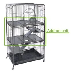 TIAKI Villa Small Pet Cage Add-On Unit: 79 X 52 X 42.5cm (L X W X H)
