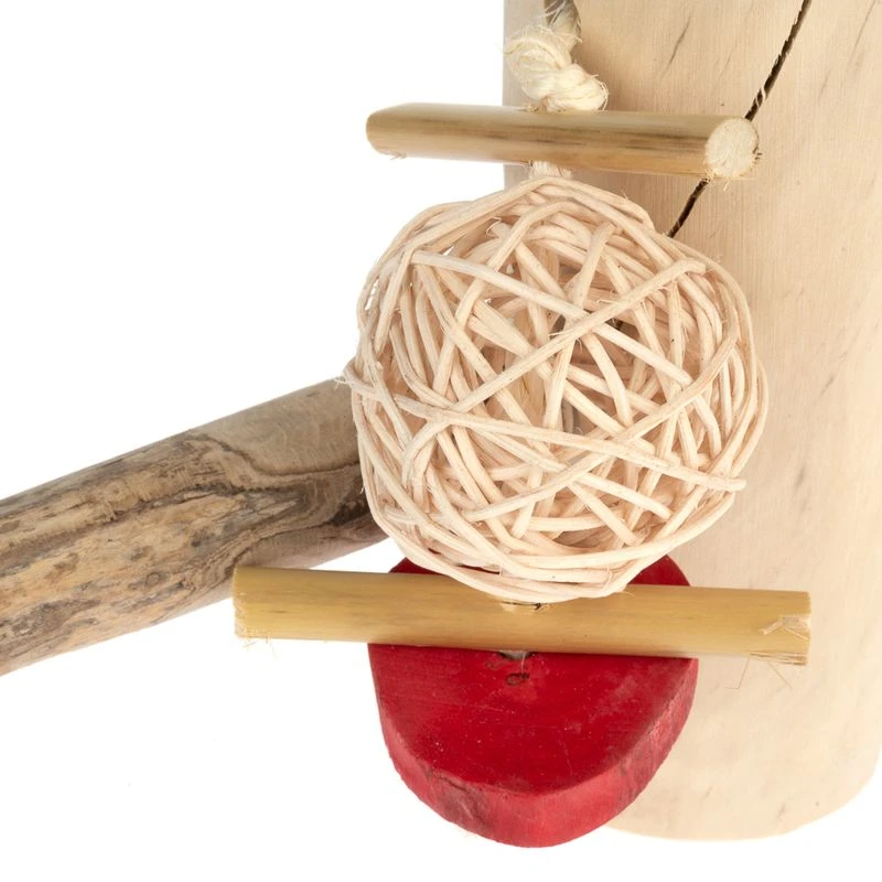 TIAKI XL Java Wood Perch Station Swing 51 X 25 X 19cm (L X W X H) - Image 11