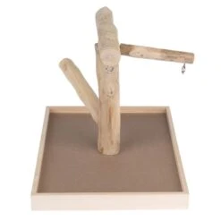 TIAKI Java Wood Parrot Perch 40.5 X 31 X 31cm (L X W X H) -Zoo Plus 378006 tiaki java wooden parrot stand fg 0099 8