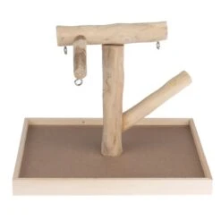 TIAKI Java Wood Parrot Perch 40.5 X 31 X 31cm (L X W X H) -Zoo Plus 378006 tiaki java wooden parrot stand fg 0102 6