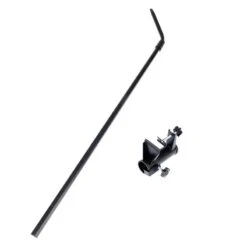 TIAKI Curved Telescopic Pole For Cat Nets Curved Telescopic Pole & Railing Clamp -Zoo Plus 380405 380298 tiaki railing clamp set 01 5 1