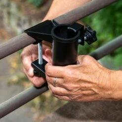 TIAKI Railing Clamp For Telescopic Poles Railing Clamp & Curved Telescopic Pole -Zoo Plus 380405 tiaki gelaenderklemme fg 0061 8