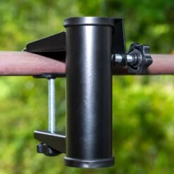 TIAKI Railing Clamp For Telescopic Poles Railing Clamp & Curved Telescopic Pole -Zoo Plus 380405 tiaki gelaenderklemme fg 0063 0