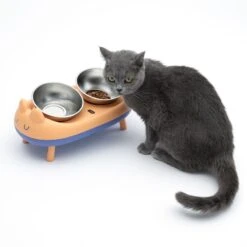 TIAKI Cova Feeding Station 2 X 350ml (diameter 15cm) -Zoo Plus 383933 tiaki double elevated bowl cova cat fg 2338 2