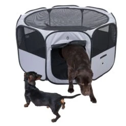 TIAKI Collapsible Run For Puppies & Small Pets S: 88 X 88 X 41.5 Cm (L X W X H) 16 TIAKI Collapsible Run For Puppies & Small Pets S: 88 X 88 X 41.5 Cm (L X W X H) -Zoo Plus 389099 tiaki foldable playpen fg 5931 2 3