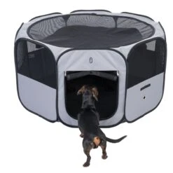 TIAKI Collapsible Run For Puppies & Small Pets L: 128 X 128 X 63 Cm (L X W X H) -Zoo Plus 389099 tiaki foldable playpen fg 5935 2