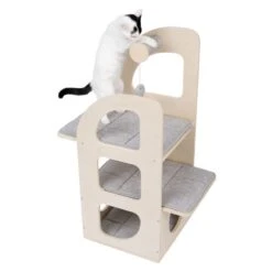 TIAKI Aidan Cat Scratching Tree Light Grey -Zoo Plus 402296 tiaki aidan fg 6910 3