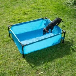 TIAKI Square Dog Pool 119 X 90 X 33cm (L X W X H) -Zoo Plus 403600 tiaki square dog pool dog fg 4943 6