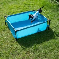 TIAKI Square Dog Pool 119 X 90 X 33cm (L X W X H) -Zoo Plus 403600 tiaki square dog pool dog fg 4970 5