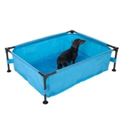 TIAKI Square Dog Pool 119 X 90 X 33cm (L X W X H) -Zoo Plus 403600 tiaki square dog pool fg 5602 4
