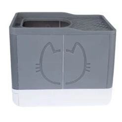 TIAKI Jax Hop-In Cat Litter Tray Dark Grey -Zoo Plus 414996 top entry toilet jax fg 6230 0