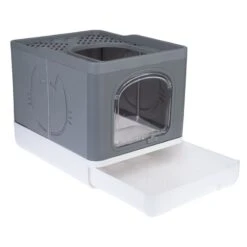 TIAKI Jax Hop-In Cat Litter Tray Dark Grey -Zoo Plus 414996 top entry toilet jax fg 6231 0