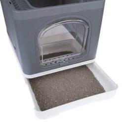 TIAKI Jax Hop-In Cat Litter Tray Dark Grey -Zoo Plus 414996 top entry toilet jax fg 6240 5