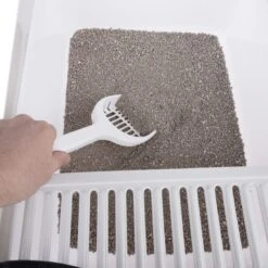 TIAKI Dusty Rounded Cat Litter Tray White -Zoo Plus 414997 tiaki litter box dusty fg 6048 3