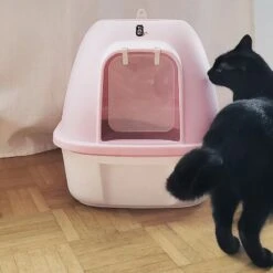 TIAKI Pixie Hooded Litter Tray Pink -Zoo Plus 414998 tiaki haubentoilette pixie hs 09 4