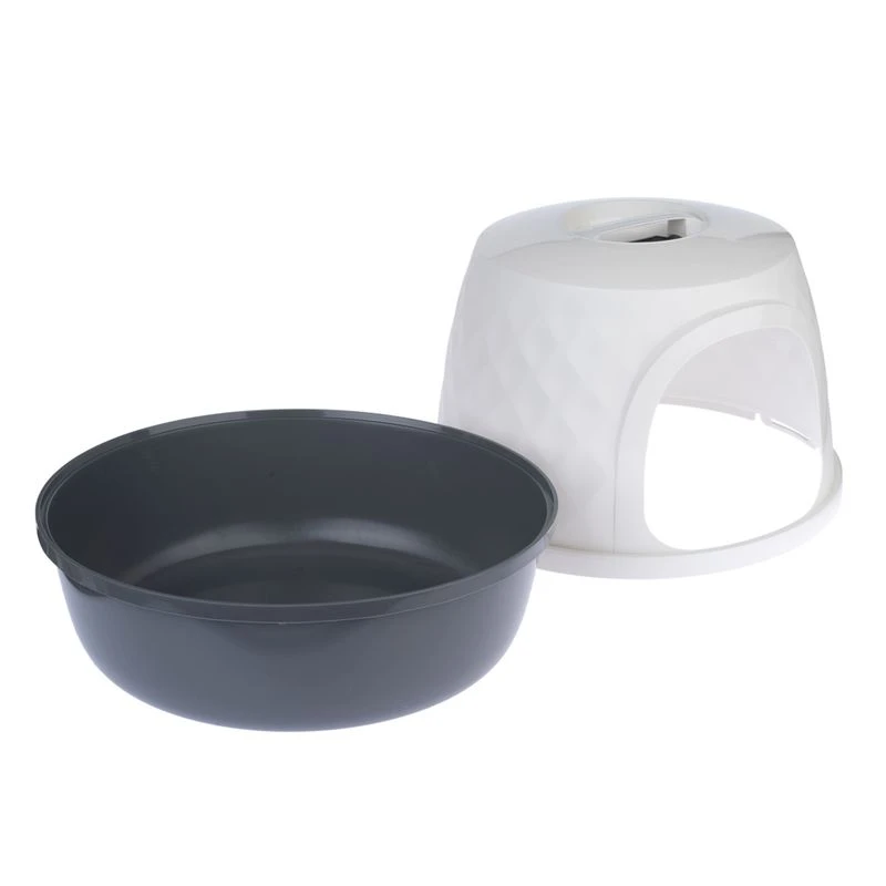 TIAKI Nebel Hooded Litter Tray Dark Grey / White 5 TIAKI Nebel Hooded Litter Tray Dark Grey / White - Image 5