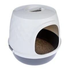 TIAKI Nebel Hooded Litter Tray Dark Grey / White 20 TIAKI Nebel Hooded Litter Tray Dark Grey / White -Zoo Plus 415000 tiaki litter box nebel fg 6216 5