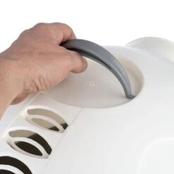 TIAKI Cinder Hooded Litter Tray Dark Grey / White -Zoo Plus 415096 tiaki litter box cinder fg 6130 6