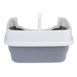 TIAKI Stormy Litter Tray Dark Grey / White -Zoo Plus 415097 tiaki litter box stormy fg 6055 2