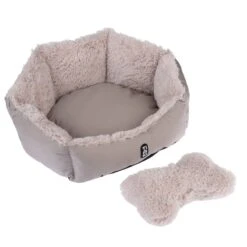 TIAKI Fluffy Bone Cuddle Bed 50 X 40 X 20 Cm (L X W X H) -Zoo Plus 415596 tiaki hundebett fluffy bone fg 6173 0