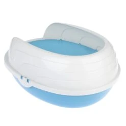 TIAKI Cobby Rounded Cat Litter Tray White / Blue -Zoo Plus 419399 pla tiaki schalentoilette cobby fg 6287 5