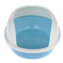 TIAKI Cobby Rounded Cat Litter Tray White / Blue -Zoo Plus 419399 tiaki schalentoilette cobby fg 6289 5