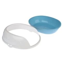 TIAKI Cobby Rounded Cat Litter Tray White / Blue -Zoo Plus 419399 tiaki schalentoilette cobby fg 6294 5