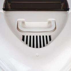 TIAKI Parfait Corner Hooded Litter Tray Cream/ Pink 23 TIAKI Parfait Corner Hooded Litter Tray Cream/ Pink -Zoo Plus 419401 tiaki eckhaubentoilette parfait fg 6190 8