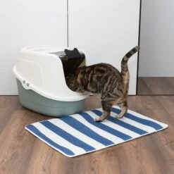 TIAKI Teala Covered Litter Box White/teal -Zoo Plus 419403 tiaki haubentoilette teala cat fg 5422 8