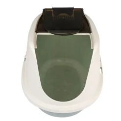 TIAKI Teala Covered Litter Box White/teal -Zoo Plus 419403 tiaki haubentoilette teala fg 9590 4