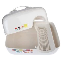 TIAKI Rex Covered Litter Box White -Zoo Plus 419496 tiaki litter box rex fg 6178 6