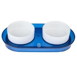 TIAKI Deep Sea Duo Ceramic Bowls 2 X 400ml, Diameter 13cm -Zoo Plus 420198 tiaki duo bowl deep sea fg 4176 9