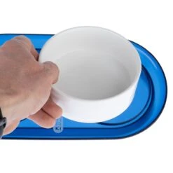 TIAKI Deep Sea Duo Ceramic Bowls 2 X 400ml, Diameter 13cm -Zoo Plus 420198 tiaki duo bowl deep sea fg 4182 4