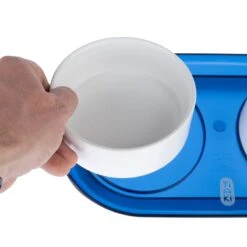 TIAKI Deep Sea Duo Ceramic Bowls 2 X 400ml, Diameter 13cm -Zoo Plus 420198 tiaki duo bowl deep sea fg 4183 2