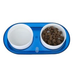 TIAKI Deep Sea Duo Ceramic Bowls 2 X 400ml, Diameter 13cm -Zoo Plus 420198 tiaki duo bowl deep sea fg 4186 1